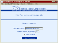ScienceMaster™ Login Screen